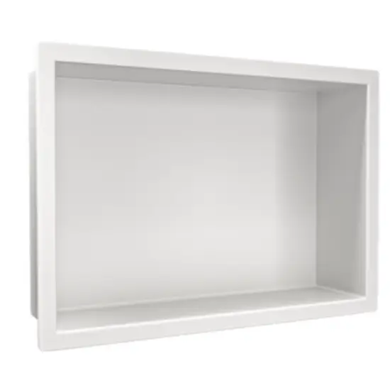 Półka wnękowa Wall Box 30 x 20 x 10 cm biała stal nierdzewna z kołnierzem